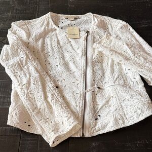 Lucky Brand eyelet moto style jacket